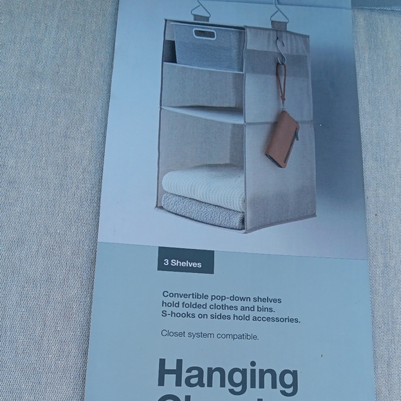 New 3 shelf hanging fabric storage - Picture 3 of 3